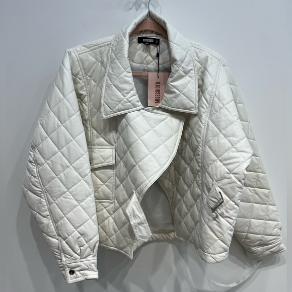 COPY - MISSGUIDED Quilted Buckled Biker Jacket - Picture 2 of 4